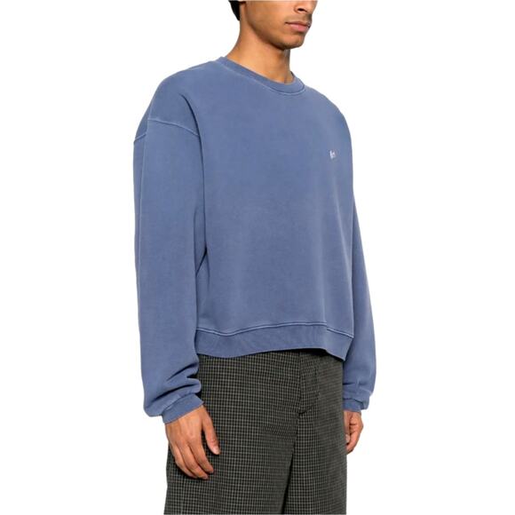 Farfetch ERL Script Crewneck Pullover Sweatshirt Men's Blue Size S - Picture 12 of 12